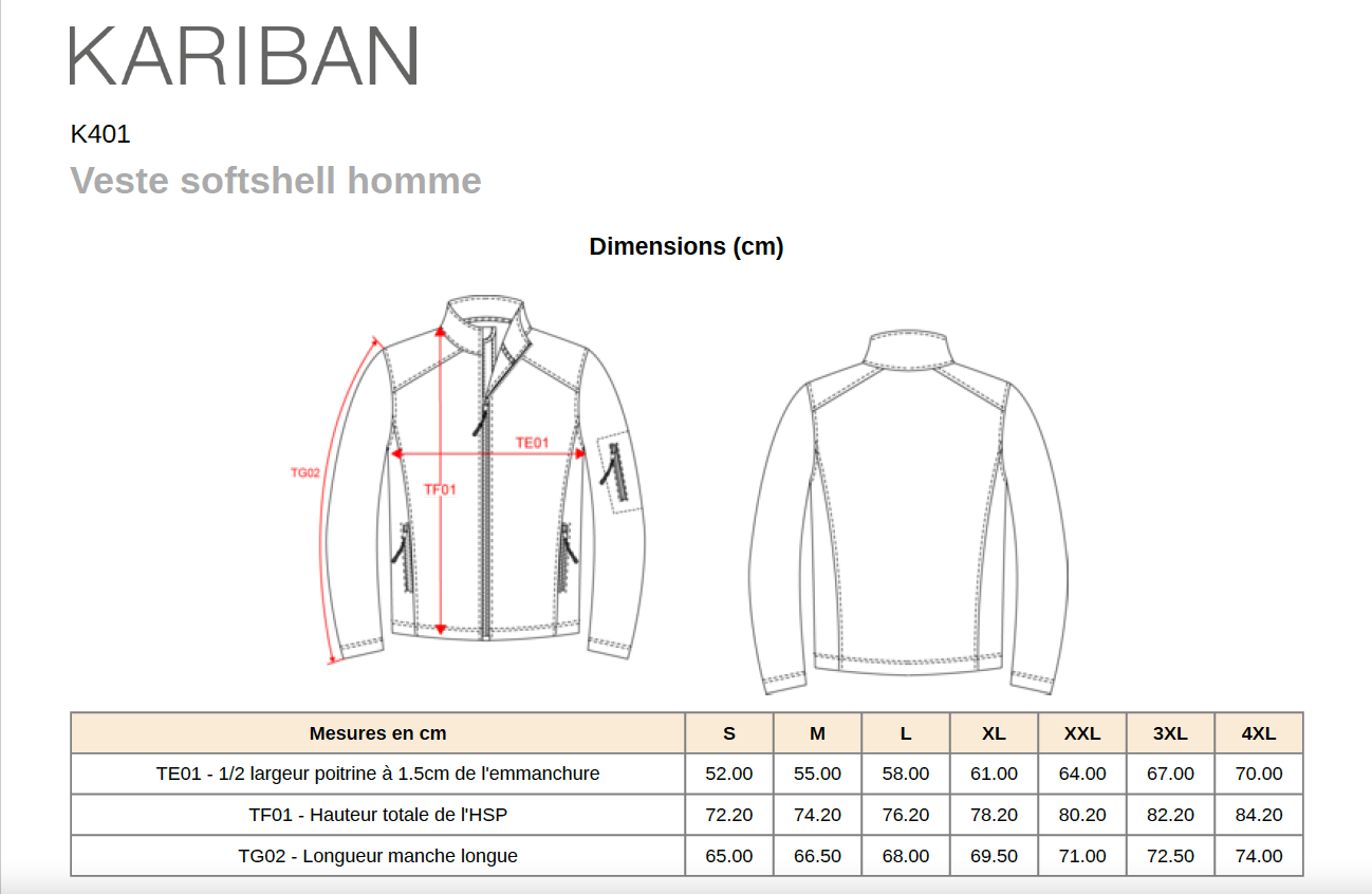 Softshell brodé PWC