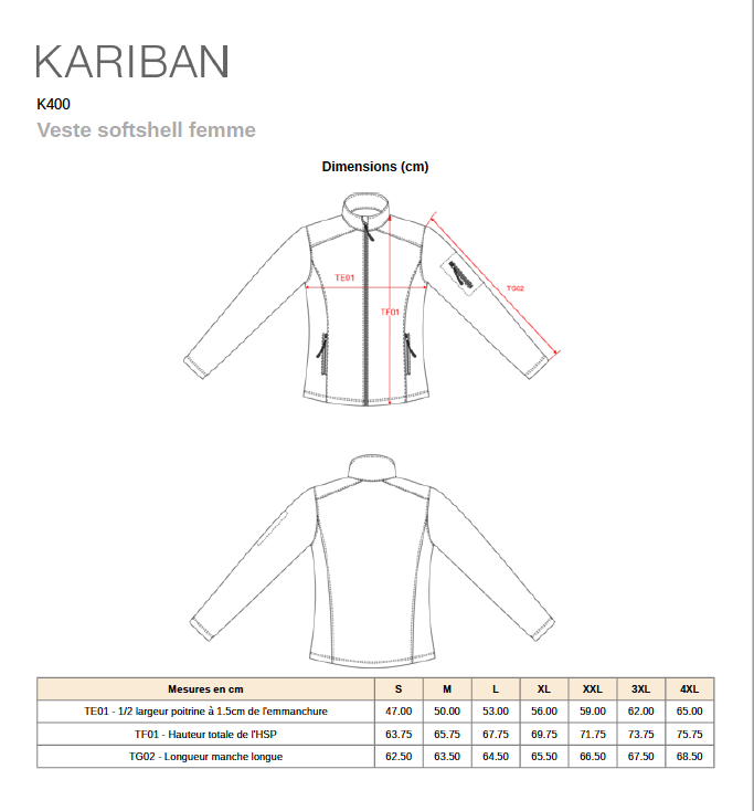 Softshell brodé PWC